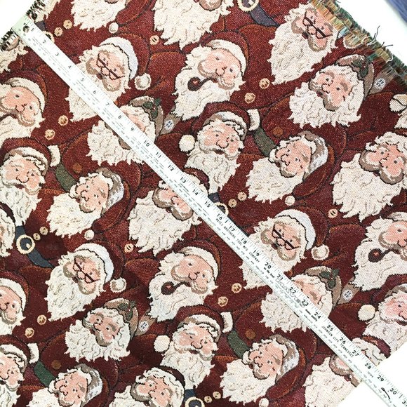 Vintage Santa Faces tapestry fabric 2 yards 
Christmas projects or gifts. - Picture 11 of 13